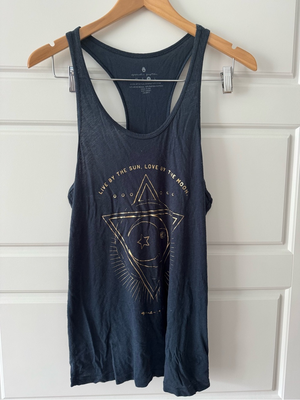 Spiritual Gangster Live by the Sun Love by the Moon Yoga Tank – M
